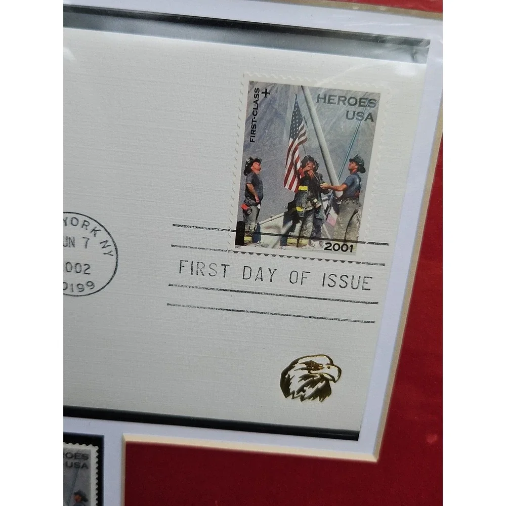 Firemen Firefighters 9/11 Heroes First Day Issue Stamps Firetruck 3‎ Matted Sets